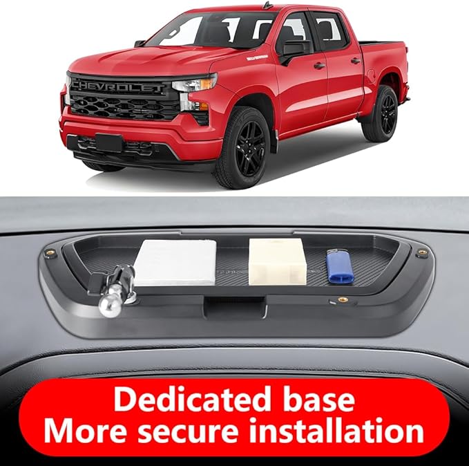 Car Phone Holder Center Console Organizer For Chevrolet Silverado 1500 2019-2026，2500HD 3500HD 2020-2026，GMC Sierra 1500 2019-2026【7" 8" Screen】Auto Accessories Interior Decoration Cell Mount case