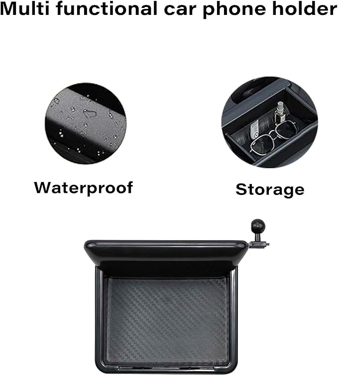 Car Phone Holder for Ford Explorer 2019-2024 Accessories Apply to 10.1 Inch Touch Screen 15W Fast Wireless Charger Screen Fixed Clip Cell Phone Mount with Dashboard Storage Tray