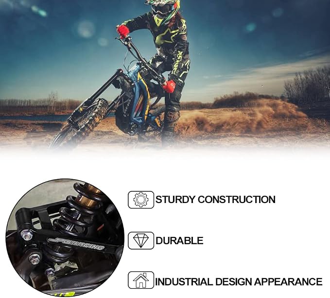 JFG RACING Sur Ron Suspension Linkage & Triangle Link Kit Set Rear Shock Link for Sur Ron X X160 X260 Electric Dirt Bike, Knight Black