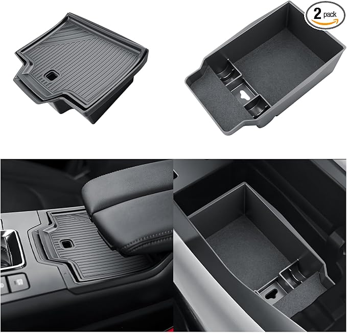SKTU 2Pack for 2026 Mazda CX-5 Center Console Organizer for 2026+ Mazda CX-5 Center Console Tray & Wireless Charging Hidden Storage Box Mazda CX5 2026 Accessories Hidden Storage Box-Durable