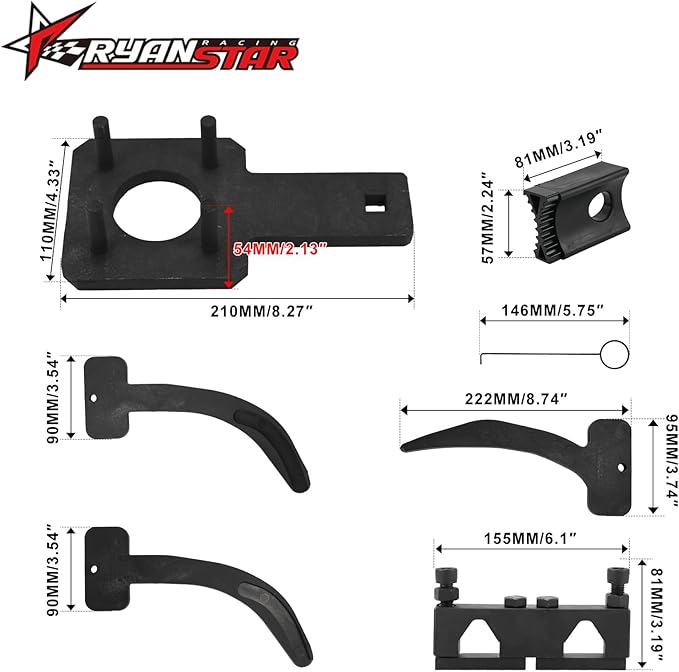 RYANSTAR RACING Camshaft Phaser Timing Chain Tool, Camshaft Holding Tool Crankshaft Pulley Wrench Compatible with Chrysler Jeep VW Dodge 3.6L Pentastar Engine Replace 2025200090 10198A 10202 10200A
