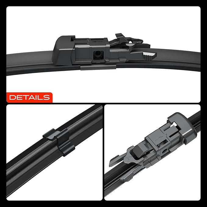 A-Premium 26"+22"+11" Windshield Wiper Blades Compatible with Ford Explorer 2011-2019 - Front Rear Wipers Blade Set for TL2/FR_DH, with Wear Indicator & Towel (Pack of 3)