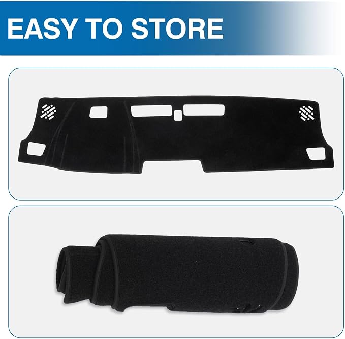 KUST Black Dash Cover for 2023-2025 2026 Chevy Chevrolet Colorado/GMC Canyon Non-Slip Dashboard Cover Polyester Interior Accessories for Colorado/Canyon Custom Fit Dash Mat Sunshade No Glare