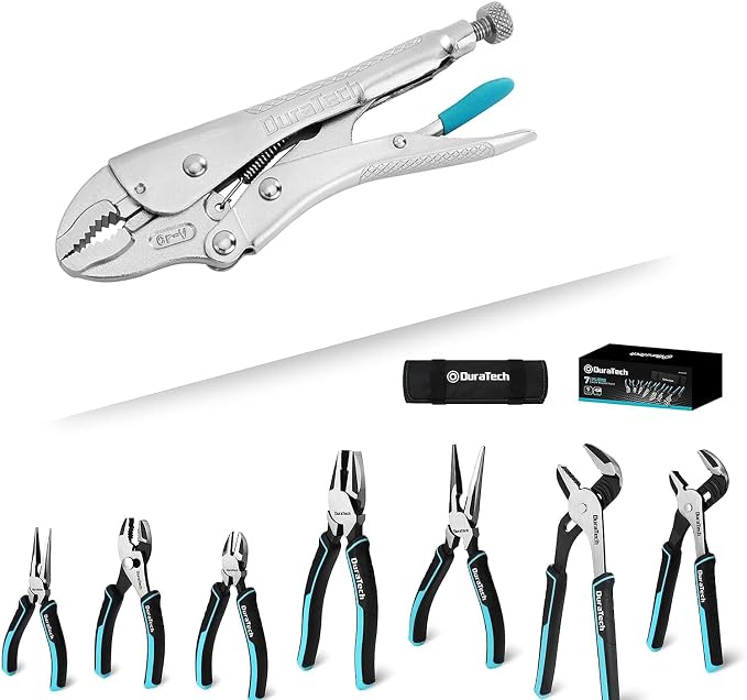 DURATECH 7-Inch Locking Pliers & DURATECH 7-Piece Pliers Set