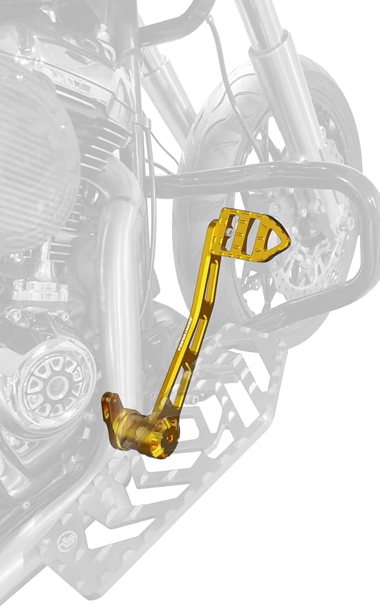 POWER JAMES 10.2" Long Gold Foot Brake Shifter, Brake Shift Lever, Foot Controls Fits for Harley Davidson 2014-25 Touring Models (Gold)