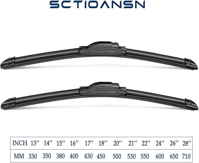 3Pcs Windshield Wipers for Honda CR-V CRV 2012 2013 2014 2015 2016, Original Equipment Premium All Weather Wiper Blades for My Car- 26"/16"/12T" (Pack of 3) J- HOOK