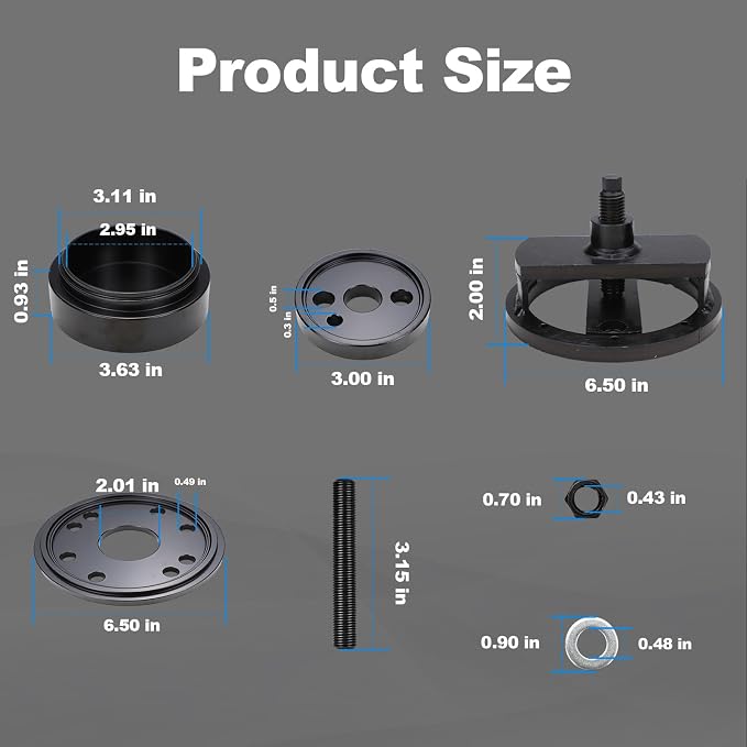 3824498 Front+Rear Crankshaft Seal Remover & Installer with Wear Sleeve Installer Tool Set Fit for Cummins 3.9L 5.9L 6.7L 1989-2016#1338 5046 3824500 3164660 ST-224C 3824078 5395259 2063800090