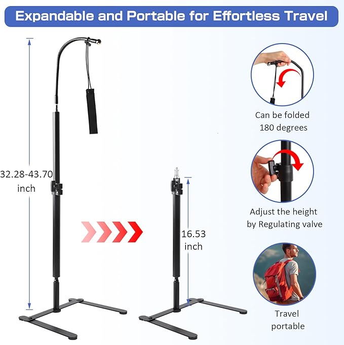 IKSTAR CPAP Hose Holder for Bed, Retractable Bedside CPAP Hose Tube Hanger, Lasts 10 Years, No Tangles, Blockage Prevention, Keep Your Air Hose Neatly Positioned for a Restful Night - Travel Ready!