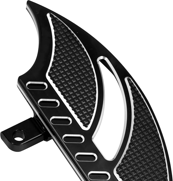 Motorcycle Floorboards Set Driver Passenger Footboards Front Rear Foot Pegs Fit For Harley Touring Road Glide Electra Glide Street Glide Softail Dyna (Black)