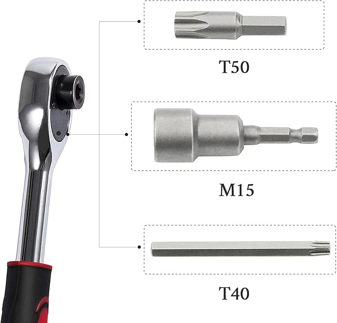 Hard Top Door Removal Torx Set Jeep Tool Kit Replace 82214166AB 68361574AB Compatible for Wrangler JL JK Gladiator Rubicon Sahara 2-4 Doors Soft Top (Red)