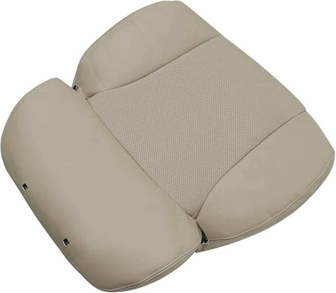NLQR Front Driver Side Bottom & Top Replacement Seat Covers Tan LA00 LA03 Microfiber Leather Compatible with Lexus GS300 GS350 GS430 GS450H GS460 2006 2007 2008 2009 2010 2011