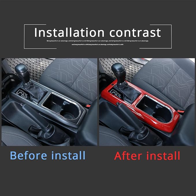 Lcojicep 14PCS Full Set Interior Decoration Trim Kit Compatible with Toyot@ Tacoma 2016-2022 Central Control Dashboard Frame Cover Shift Knob Cover Air Vent Trim Cover Window Button Cover (Sport Red)
