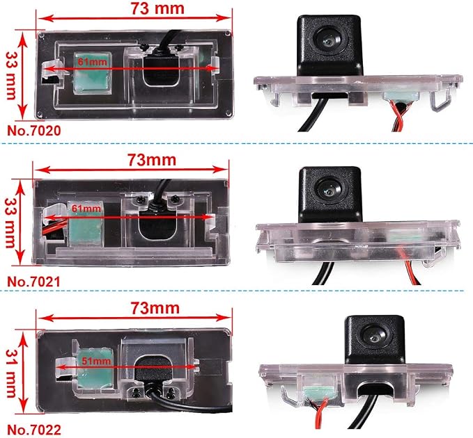 Waterproof Car Rear View Backup License Plate Light Camera Night Vision for BMW Mini Cooper Kombilimousine R55 R56/Convertible Cabrio R52/Cabriolet R57/Coupe R58/Roadster R59