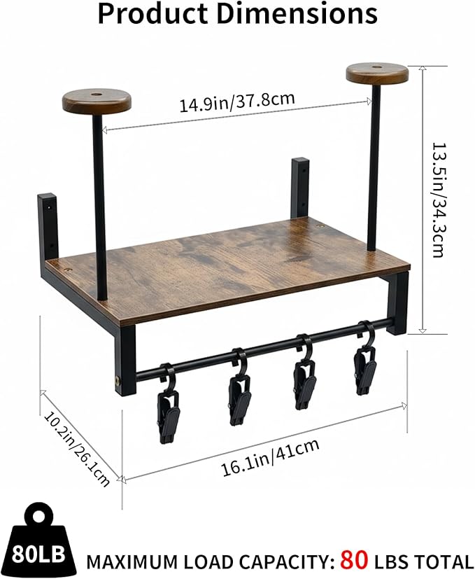 Helmet Rack Wall Mount, Motorcycle Helmets Holder with Wall Storage Hook, Wooden Motorcycle Helmet Display Stand, Retro Bike Helmets Storage Organizer, Motorcycle Accessories for Men
