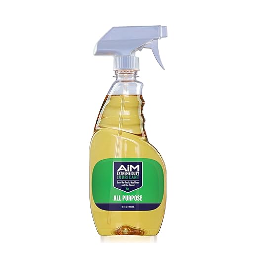 Planet Safe AIM Extreme Duty Lubricant (16oz) Made in The USA. Non-Toxic Odorless, Multi-Purpose for Home, Garage, Doors, Hinges, Gym Equipment - Penetrates, Cleans, Lubricates, Protects, 3 in 1 Oil