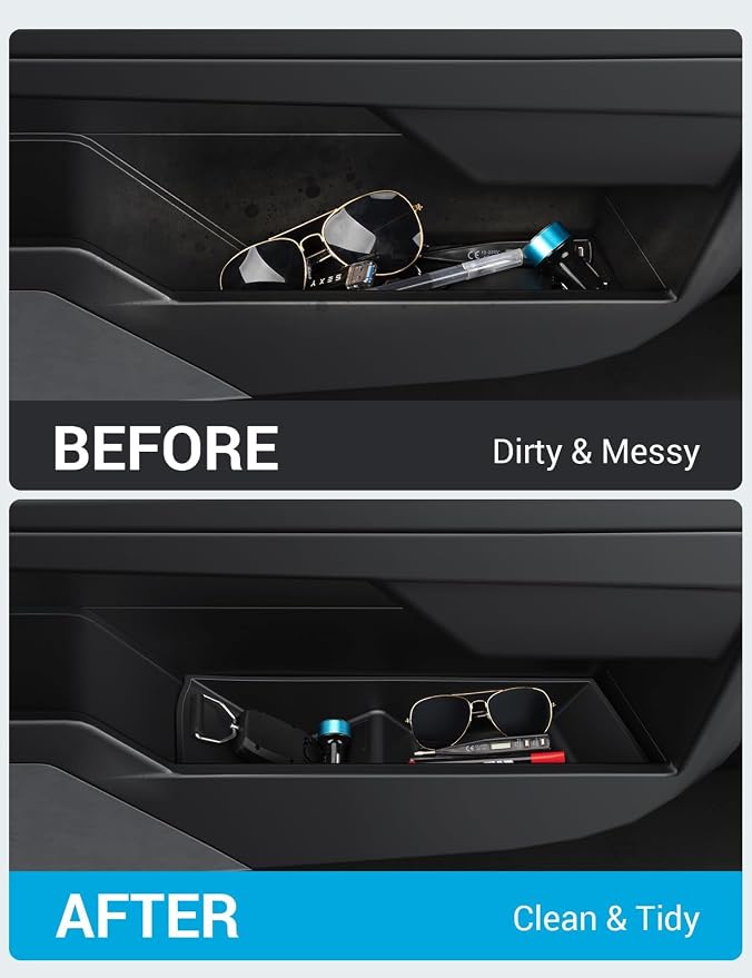 Motrobe Tesla Cybertruck Door Side Storage Box Front Rear Door Tray Organizer Slot Pockets Handle Insert Protector TPE Cybertruck Accessories 2024 2025 4PCS