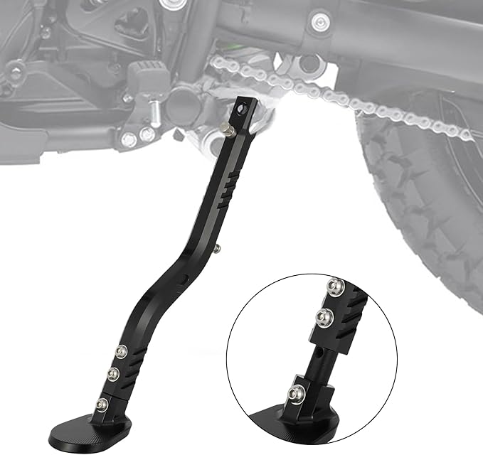Motorcycle Kickstand Adjustable Foot Side Kick Stand for KLR650 KLR 650 2008-2018 2022-2025 Dirt Pit Bike