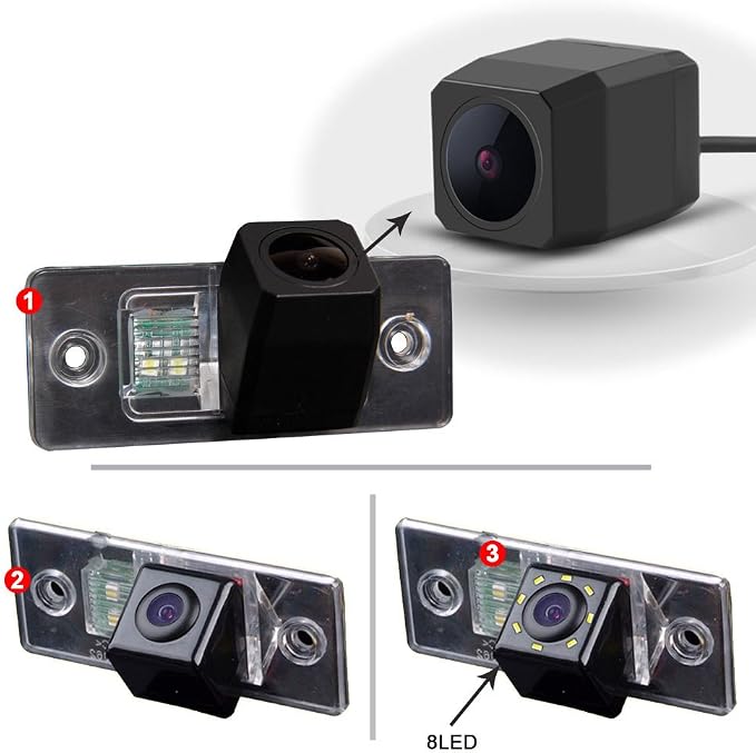 HD 1280x720 Pixel 1000TV Lines Rear View Backup Camera, Car Reversing Camera for Golf Variant Mk4 MK5 / Tiguan/Touareg/Polo 3C /Jetta/Passat/Sharan/Bora/Skoda Scirocco/Porsche Cayenne