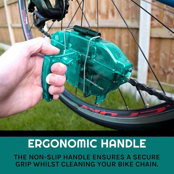 VeloChampion Green Handheld Bike Chain Cleaning Tool | No Chain Removal Needed | Durable Easy To Use for Through Bicycle Chain Maintenance