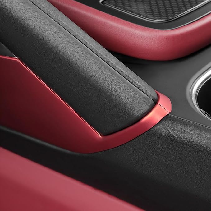 Car Center Console Armrest Side Storage Box Mobile Phone Box Holder Organizer Cover Trim for Porsche Cayenne 2018-2026 Car Accessories (Black)