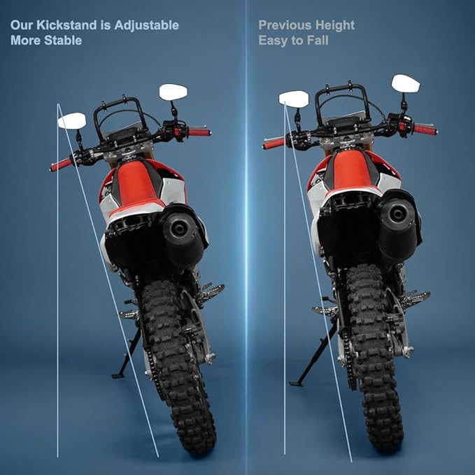 Foot Kickstand Fit for YZF R7 YZF-R7 2022 2023 2024 2025 2026, 0''-3'' Adjustable Steel Side Stand