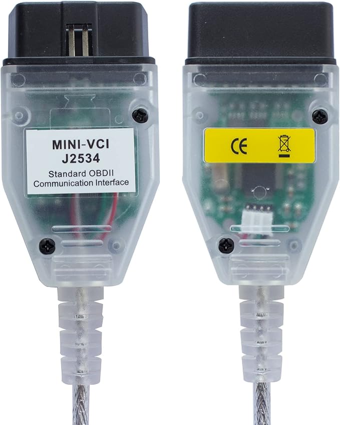 VCI J2534 Cable Fit for Toyota TIS Techstream - Latest Version V16.00.017, Firmware V1.4.8, Cable OBD2 Diagnostic Cable, Scanner Adapter Diagnostic Cable Scan Tool, Support Win XP WIN7 WIN10 32/64bit