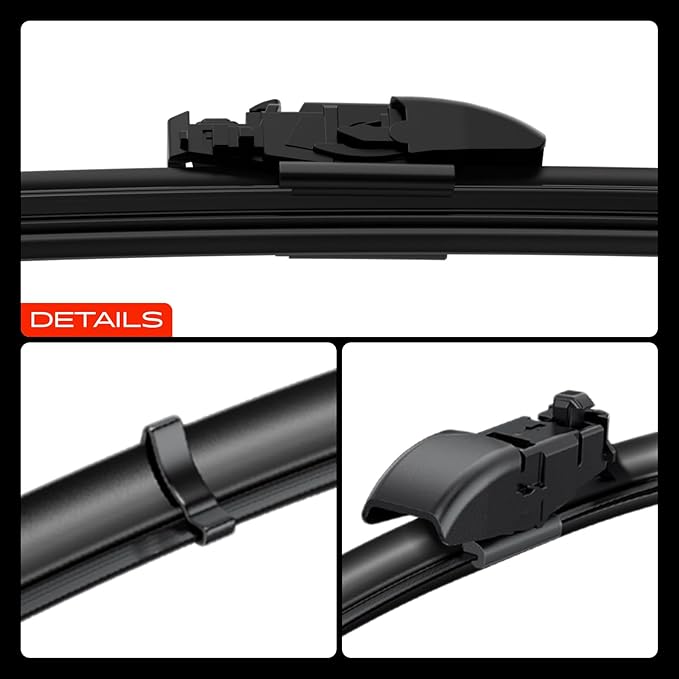 A-Premium APWB654 24"/18"/14" Windshield Wiper Blades Compatible with Mazda CX-5 2017-2024, CX-9 2016-2023 - Front Rear Wipers Blade Set for Gen2V5/RL2 Arm, with Wear Indicator & Towel (Pack of 3)