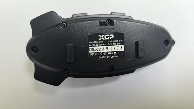 XGP X10 10 Riders Group Mesh Motorcycle Intercom, 3000m Motorcycle Bluetooth Headset V5.3 with Audio Multitasking/Music Sharing, Helmet Communication Systems for ATV/Snowmobile/Ski,1 Pack
