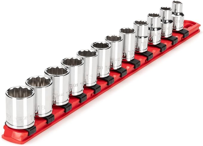 TEKTON 3/8 Inch Drive 12-Point Socket Set, 12-Piece | SHD91104
