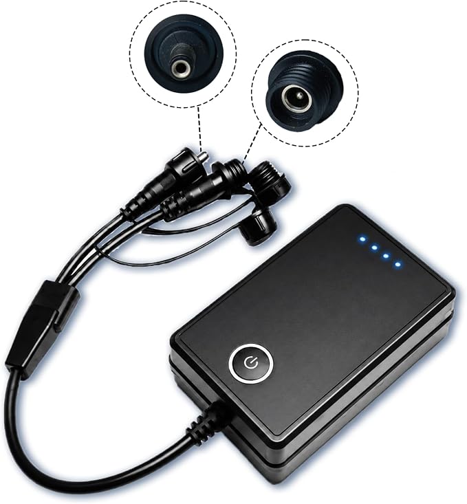 8700mAh Magnetic 12V DC 5.5x2.1mm Battery Pack for Wireless Backup Cameras, IP69K Waterproof for Truck Rear View System, Outdoor CCTV & Heavy-Duty Use (RV, Farm, Construction)