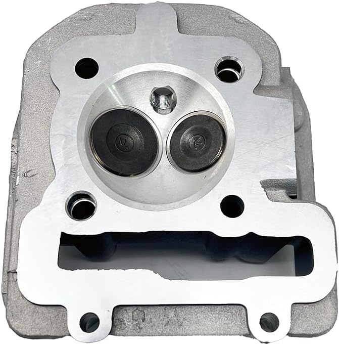 MYK Cylinder Head Assembly for EFI 170cc, 200cc 4-Stroke GY6 Motorcycle Engines, 64mm, Complete Replacement Head with Valves, Spark Plug, and Mounting Studs
