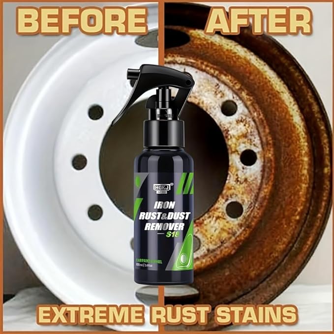 Wheel Cleaner-Iron Dust Remover-Iron Out Fallout Rust Remover Spray for Car Detailing,Remove Iron Particles in Car Paint, Motorcycle, RV & Boat (300ML*2)