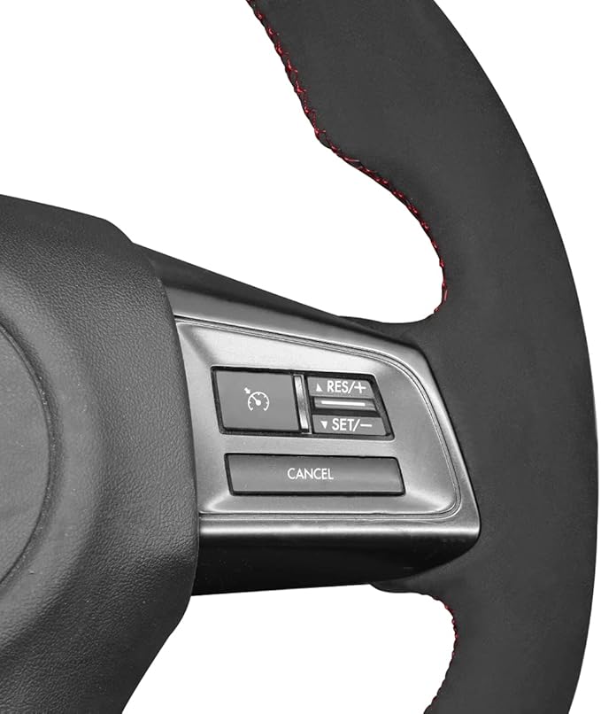 MEWANT Hand Sewing Breathable Car Steering Wheel Cover for Subaru WRX 2015-2021 / WRX STI 2015-2021 Steering Wheels Accessories for Subaru WRX (STI)