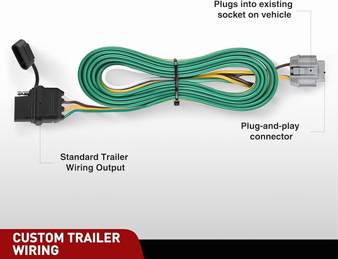 Nilight 4 Pin Trailer Wiring Harness 55441 Custom for 2005 2006 2007 2008 2009 2010 2011 2012 2013 14 15 16 17 18 19 20 21 22 23 24 Nissan Frontier Xterra Pathfinder Suzuki Equator