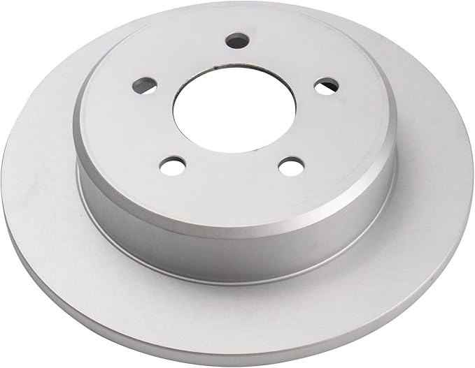 TRQ Rear Brake Rotor Set G Coated Solid Compatible with 1997-2007 Chrysler Town and Country 1998-2000 Plymouth Voyager 2001-2007 Dodge Caravan 1997-2007 Grand Caravan