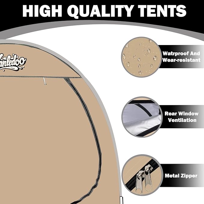 Bike Shed, Outdoor Portable Bike Storage Shed Tent, Bike Tent, Waterproof Bicycle Shelter with 210D Oxford Fabric, Bicycle Cover Fits 2-3 Bikes (Beige)