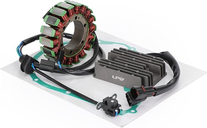 Magneto Coil Stator + Voltage Regulator + Gasket Assy for Suzuki Volusia 800 VL800 Model K5 2001-2004 - Compatible with Part Numbers 32101-41F00 32800-41F10