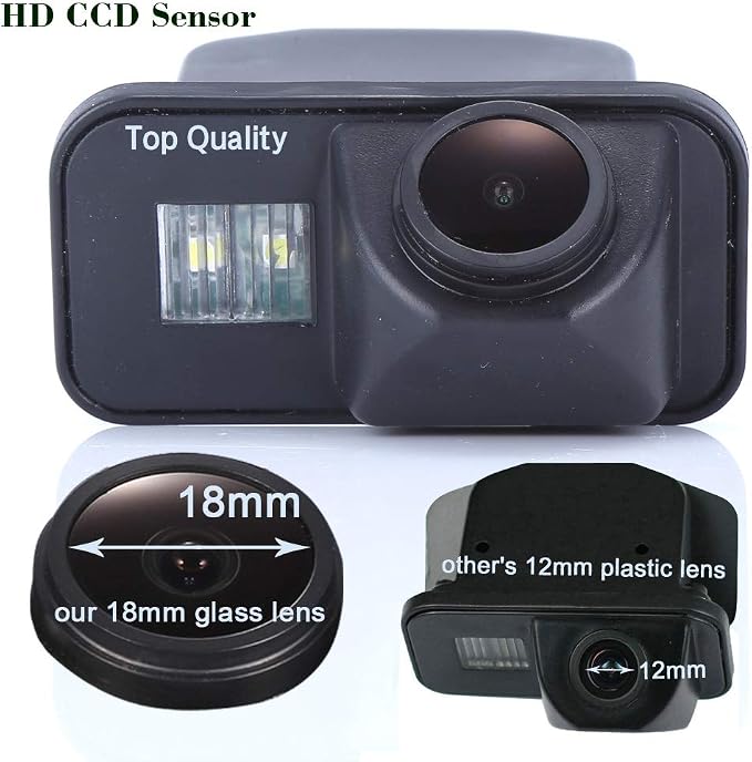 Super HD Vehicle Camera 1280x720 Pixels 1000 TV Lines Vehicle Car Rear View Backup Camera, 170° Viewing Angle Reversing Camera for Toyota Corolla Tarago Previa Alphard