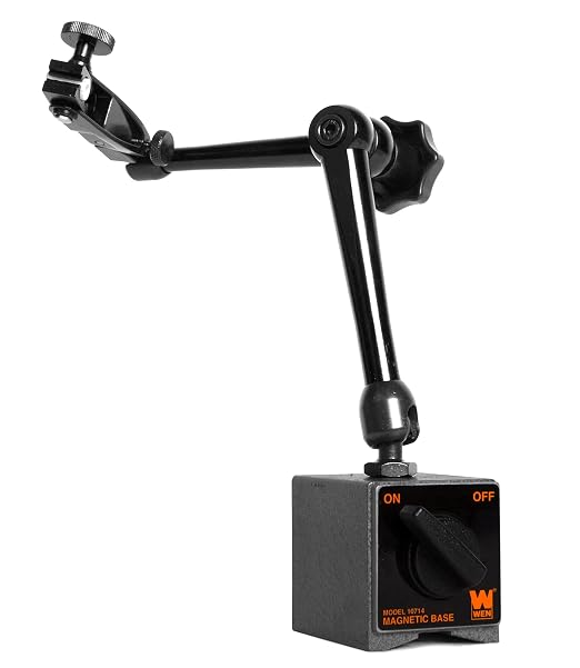 WEN Magnetic Base for Dial Indicators, Three Segment, Industrial Strength with Quick Release (10714)