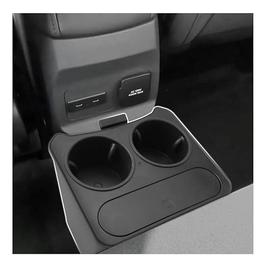 SXCY for 2025 2026 Ford Maverick Car Trash Can for 2022-2025 2026 Ford Maverick Accessories Rear Seat [OEM-Fit] Waterproof Leak-Proof 2-in-1 Trash Bin & Cupholder Organizer w/Lid Odor-Free Storage