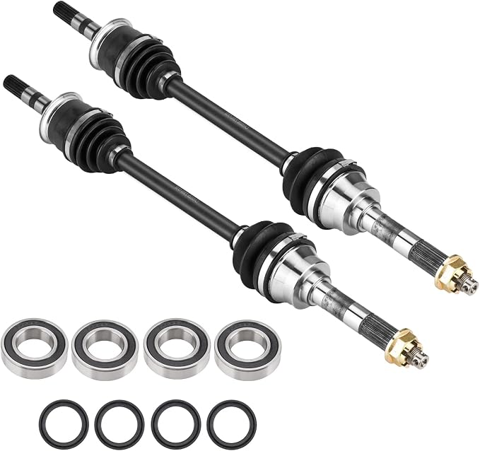 Front Left Right CV Axle and Wheel Bearing & Seals Kit for Kawasaki Mule 2510/3010/4010 KAF620 KAF950 Axle Shaft Replacement