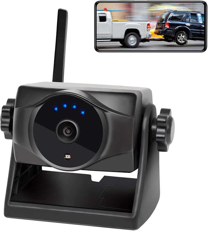 1080P Magnetic Wireless Backup Camera with 8700mAh Magnetic 12V Battery Pack
