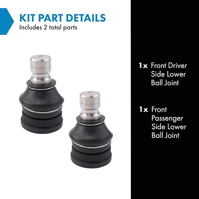 TRQ Front Lower Driver and Passenger Side Ball Joint Set Compatible with 2007-2014 Ford Edge 2007-2015 Lincoln MKX 2007-2015 Mazda CX-9