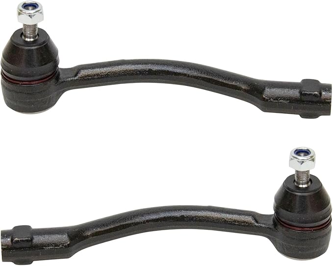 TRQ Front Outer Tie Rod Set 2 Piece Compatible with 2012-2017 Hyundai Accent 12-17 Kia Rio