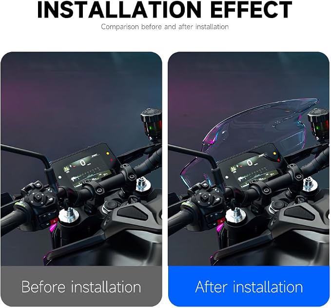 Windshield Deflectors for Yamaha MT-09 MT09 MT 09 mt09 2024, Motorcycle Acrylic Touring Sports Front Fairing Bracket Windscreen Wind Protector Visor Accessories (Transparent Set)