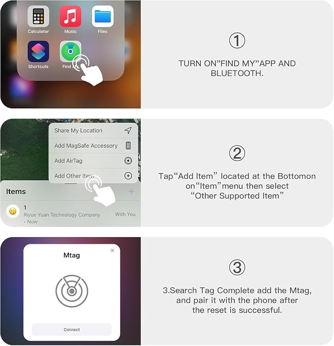 GPS Tracker for Vehicles,Mini Hidden Car Tracker with Magnetic Case,No Monthly Fee Real Time GPS Car Tracker Works with Apple Find My(iOS Only) (White,1PCS)