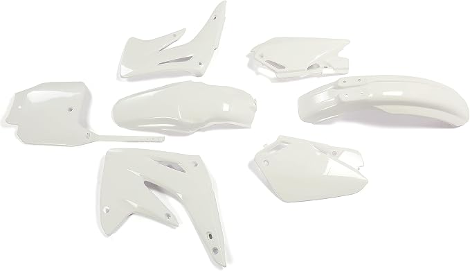 HECASA Complete Replacement Plastic Kit Compatible with 2003-2007 Honda CR85R (White)
