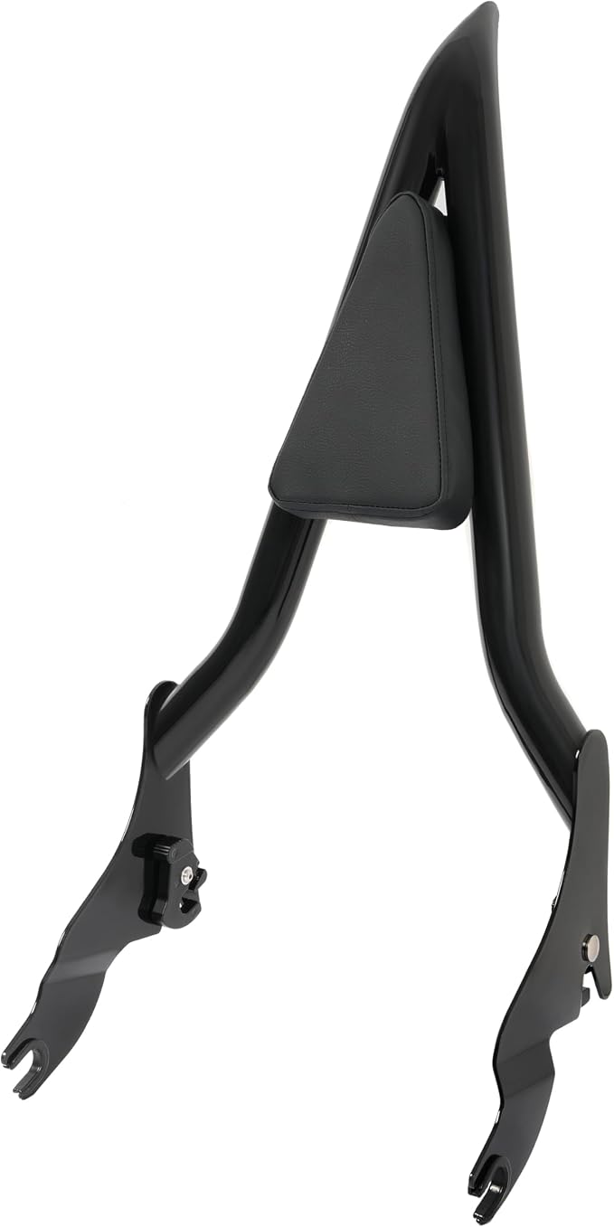 ALMULOO Detachable Motorcycle Backrest Sissy Bar Compatible with 2009-2024 Harley Touring Road King CVO Street Glide Electra Glide Road Glide Ultra Limited, 22" Black