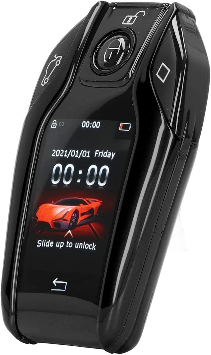 Greensen Universal TK800+ LCD Touch Screen Smart Key, Alloy Frame, Keyless Entry with 15 Days Standby for Start Stop Engine Vehicles (Black)