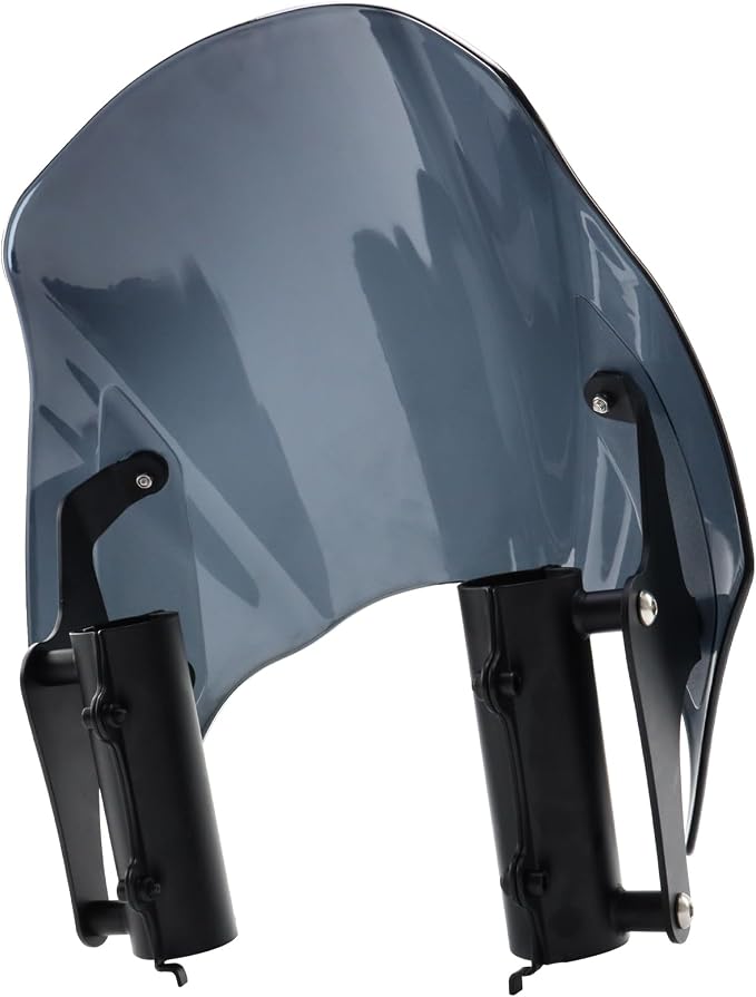 Motorcycle Windshield Fairing Set Wind Deflector Windscreen Mount Kits Fits for Kawasaki S650 Vulcan S ABS SE Cafe EN650 VN650 2015-2025 Smoky Gray
